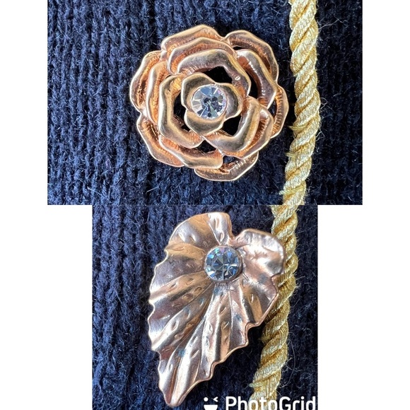 VTG Storybook Knits Holiday Floral Cardigan Sweater Embellished Black Gold Large - Picture 10 of 16